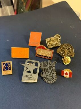 Casino & Event Pin Collection - Orange, Gold, Silver, Red